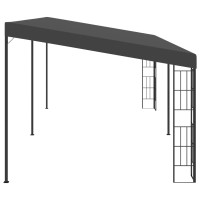 Produktbild för Väggmonterad paviljong 3x6 m antracit tyg