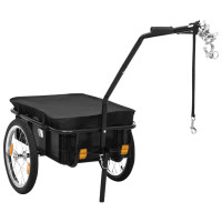 Produktbild för Cykelvagn/handkärra 155x60x83 cm stål svart