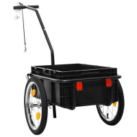 Produktbild för Cykelvagn/handkärra 155x60x83 cm stål svart