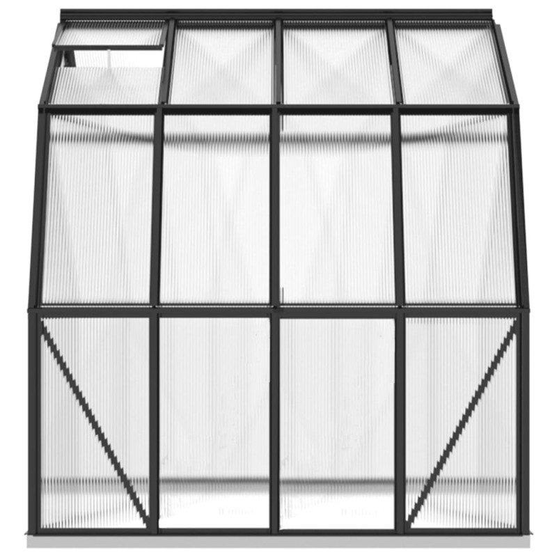 Produktbild för Växthus med basram antracit 6,43 m² aluminium