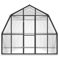 Miniatyr av produktbild för Växthus med basram antracit 9,53 m² aluminium