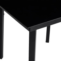 Produktbild för Trädgårdsbord svart 140x70x74 cm stål och glas