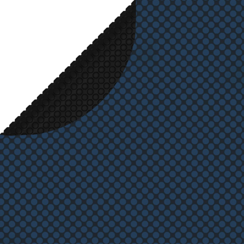 Produktbild för Värmeduk för pool PE 210 cm svart och blå
