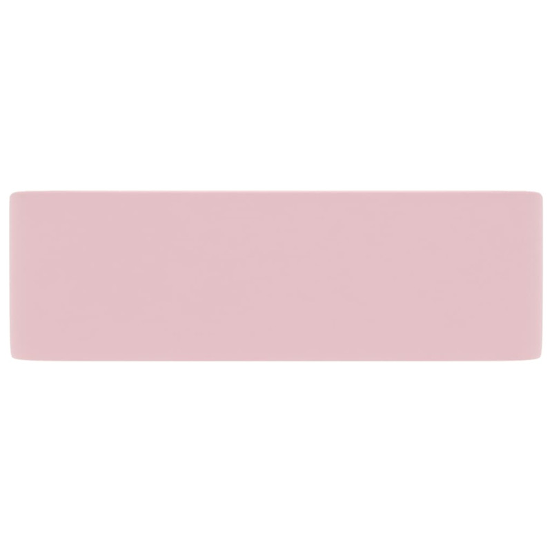 Produktbild för Lyxigt handfat matt rosa 41x30x12 cm keramik