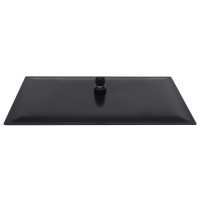 Produktbild för Regnduschhuvud rostfritt stål 40x30 cm rektangulärt svart