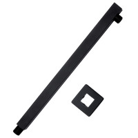 Miniatyr av produktbild för Duscharm fyrkantig rostfritt stål 201 svart 40 cm
