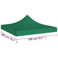 Produktbild för Tak till partytält 2x2 m grön 270 g/m²