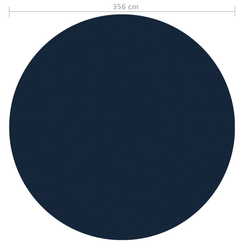 Produktbild för Värmeduk för pool PE 356 cm svart och blå