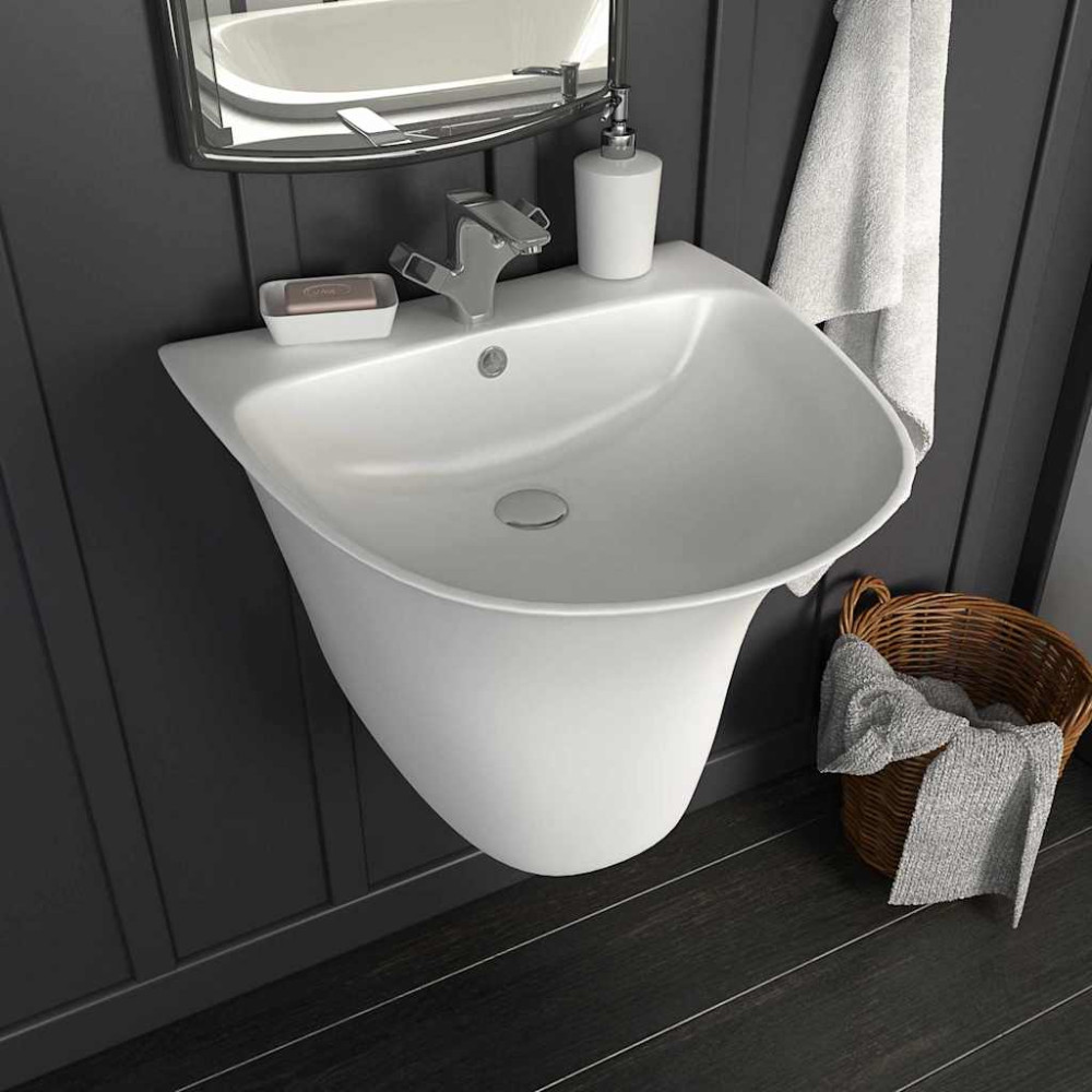 Produktbild för Handfat Vit 47 x 45 x 37 cm Glaserad keramik