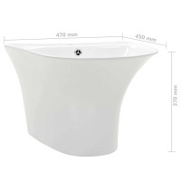 Produktbild för Handfat Vit 47 x 45 x 37 cm Glaserad keramik