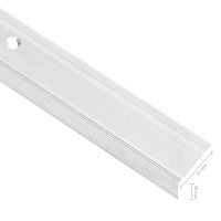 Produktbild för Trappnäsor i L-form 15 st aluminium 90 cm silver