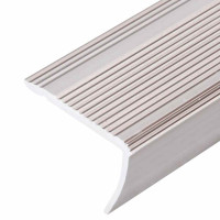 Produktbild för Trappnosar i L-form 5 st aluminium 90 cm champagne