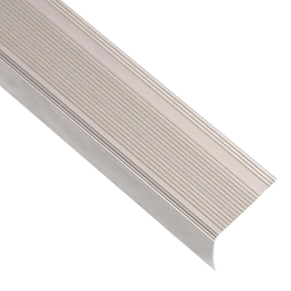 Produktbild för Trappnosings i L-form 15 st aluminium 90 cm champagne