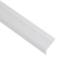 Produktbild för Trappnäsor i L-form 5 st aluminium 100 cm silver