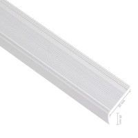 Produktbild för Trappnäsor i L-form 5 st aluminium 100 cm silver