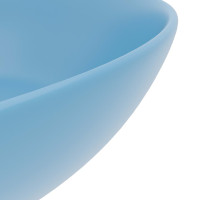 Produktbild för Handfat keramik ljusblå rund
