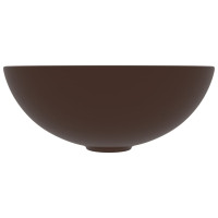 Miniatyr av produktbild för Handfat keramik mörkbrun rund