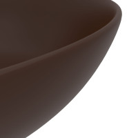 Miniatyr av produktbild för Handfat keramik mörkbrun rund