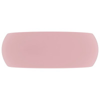 Miniatyr av produktbild för Lyxigt runt handfat matt rosa 40x15 cm keramik