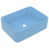 Miniatyr av produktbild för Lyxigt handfat matt ljusblå 41x30x12 cm keramik