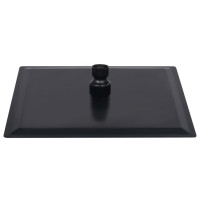 Produktbild för Regnduschhuvud rostfritt stål 20x20 cm fyrkantigt svart