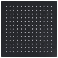 Produktbild för Takduschhuvud rostfritt stål 25x25 cm fyrkantigt svart