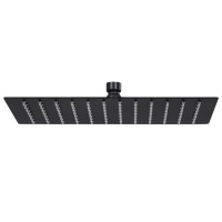 Produktbild för Regnduschhuvud rostfritt stål 30x20 cm rektangulärt svart