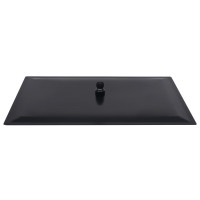 Produktbild för Regnduschhuvud rostfritt stål 50x30 cm rektangulärt svart