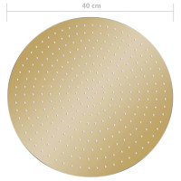Produktbild för Takduschhuvud rostfritt stål 40 cm rund guld