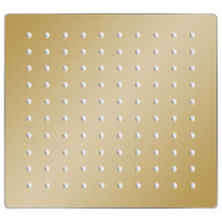 Produktbild för Regnduschhuvud rostfritt stål 20x20 cm fyrkantigt guld