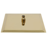 Produktbild för Takduschhuvud rostfritt stål 25x25 cm fyrkantigt guld