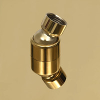 Produktbild för Regnduschhuvud rostfritt stål 50x50 cm fyrkantigt guld