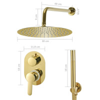 Miniatyr av produktbild för Duschsystem rostfritt stål 201 guld