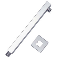 Produktbild för Duscharm fyrkantig rostfritt stål 201 silver 30 cm