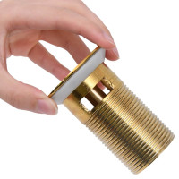 Miniatyr av produktbild för Pop-up bottenventil med överflödesfunktion guld 6,4x6,4x9,1 cm