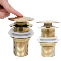 Miniatyr av produktbild för Pop-up bottenventil utan överflödesfunktion guld 6,4x6,4x9,1 cm