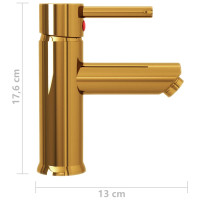 Produktbild för Badrumsblandare guld 130x176 mm