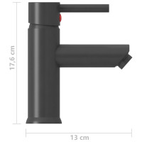 Produktbild för Badrumsblandare grå 130x176 mm