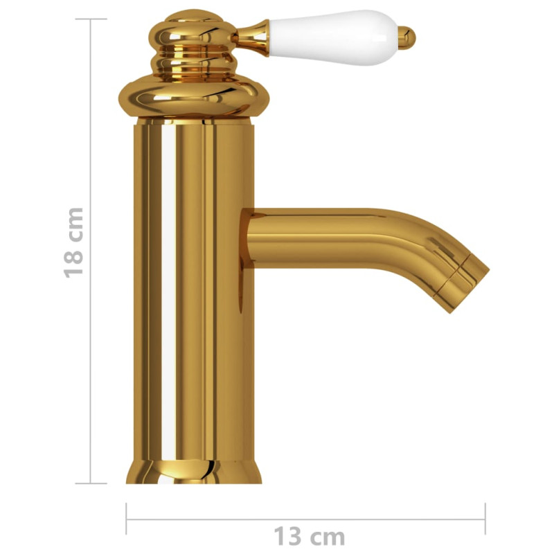 Produktbild för Badrumsblandare guld 130x180 mm