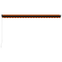 Miniatyr av produktbild för Markis manuellt infällbar 500x300 cm orange och brun