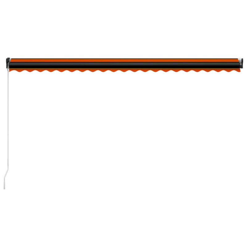 Produktbild för Markis manuellt infällbar 500x300 cm orange och brun