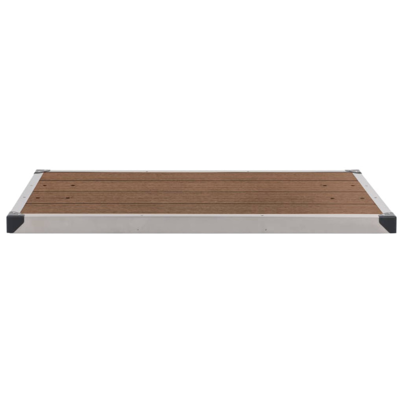 Produktbild för Trädgårdsdusch med brunt golv 230 cm rostfritt stål