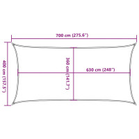 Produktbild för Solsegel 160 g/m² vit 4x7 m HDPE