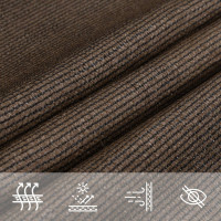 Produktbild för Solsegel 160 g/m² brun 5x6 m HDPE
