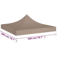 Miniatyr av produktbild för Tak till partytält 2x2 m taupe 270 g/m²