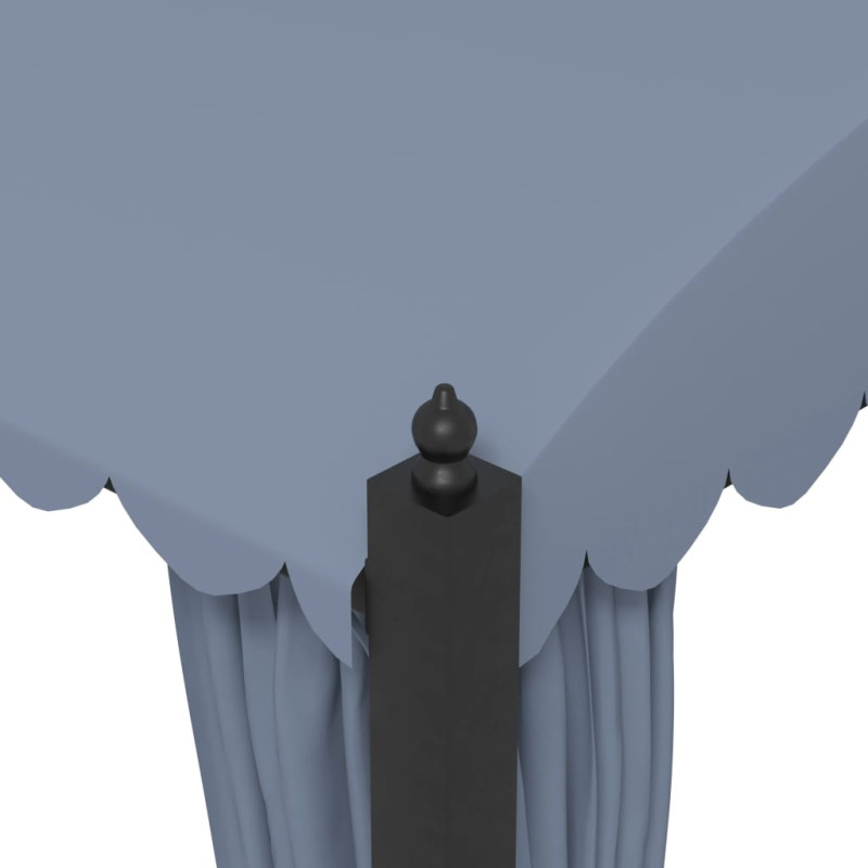 Produktbild för Paviljong med draperi 3x4 m antracit stål