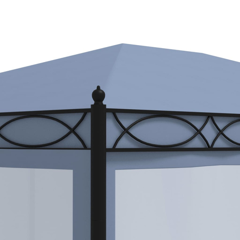 Produktbild för Paviljong med nätskärmar 3x4 m antracit stål