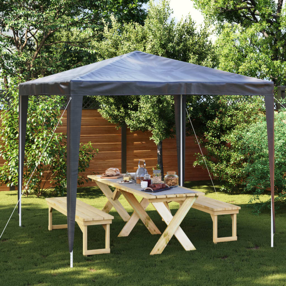 Produktbild för Professionellt partytält 2,5x2,5 m antracit 90 g/m²