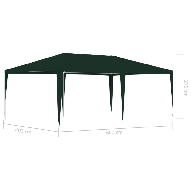 Produktbild för Professionellt partytält 4x6 m grön 90 g/m²