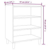 Produktbild för Förvaringshylla brun ek 57x35x70 cm konstruerat trä